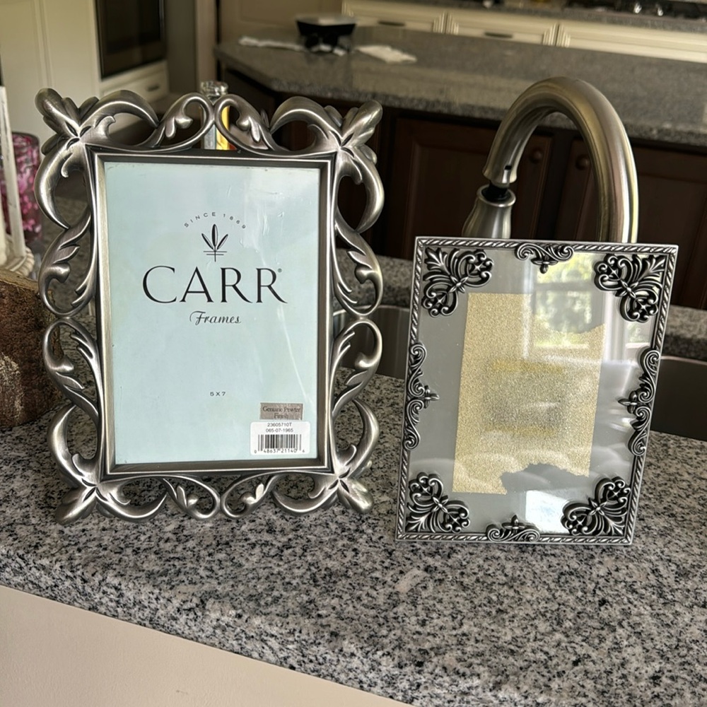 2 Silver/Pewter Picture Frames